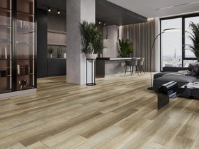 Mexen Cortland próbka paneli winylowych SPC 6,5 mm, podkład IXPE 1,5 mm, 4 V-Fuga, Dąb - F1008-S