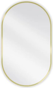 Mexen Loft lustro łazienkowe owalne 85 x 50 cm, rama złota szczotkowana - 9851-085-050-000-50