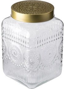 Altom Zestaw szklanych pojemników z złotą pokrywką Daisy 2,2 l, 4 szt., 2,2 l