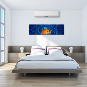 Obraz - pomarańcza w wodzie (170x50 cm)