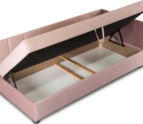 Łóżko Tapczan Młodzieżowe KARO 2 90x200 cm Narożne Różowe