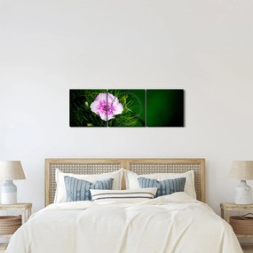 Obraz kwiatu róży (z zegarem) (90x30 cm)