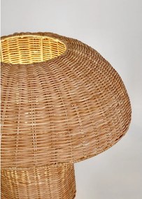 Rattanowa lampa stołowa LED w naturalnym kolorze z rattanowym kloszem (wysokość 40 cm) Irele – Bizzotto