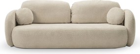 Masseno Sofa AMICO z funkcją spania i pojemnikiem na pościel, Rozkładana sofa - Beżowy, ABRIAMO 3