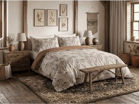 PrzytulneMieszkanie.pl PrzytulneMieszkanie.pl Pościel z mikroflanelu MINARO beżowa Rozmiar pościeli: 70 x 90 cm | 140 x 200 cm