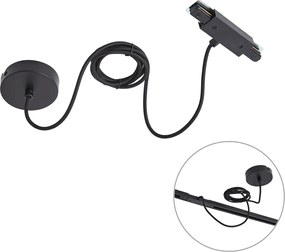 Zasilacz I do szyny 1-fazowej z okrągłą płytką montażową czarny - Iconic