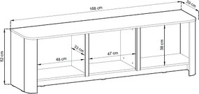 Nowoczesna szafka pod telewizor do salonu dąb vicenza C0-H59