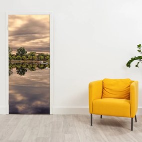 Fototapeta na drzwi - Jezioro i drzewa (95x205cm)