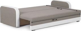 Kanapa sofa 3 os z funkcją spania CONDI Beżowy/Biały