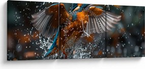 Obraz - Styczeń (z zegarem) (90x30 cm)