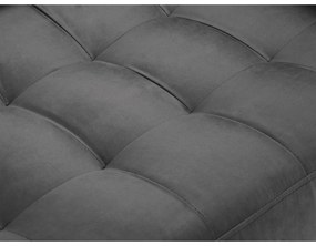 Ciemnoszara aksamitna sofa Milo Casa Santo, 174 cm