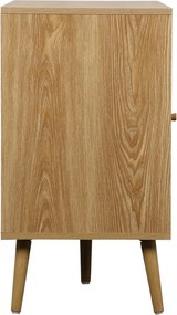 Komoda Ballo z szafkami i plecionką rattanową