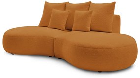 Musztardowa sofa z materiału bouclé 260 cm Saint-Germain – Bobochic Paris