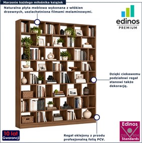 Duży regał na książki biblioteczka orzech F7-B45