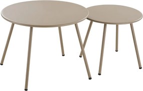 Beżowy tapicerowany zestaw mebli ogrodowych dla 4 osób Nilo – House Nordic