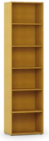 Biblioteka INTEGRO, 2300 x 600 x 400 mm, 5 półek, czereśnia