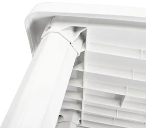 Biały stół do ogrodu z otworem na parasol - Modero
