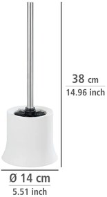 Pojemnik na szczotkę BASIC WHITE + szczotka WC, WENKO