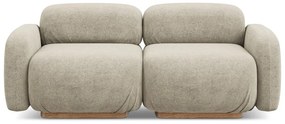 Beżowa sofa modułowa z materiału bouclé 190 cm Ailani – Makamii