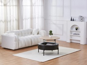 Stolik kawowy z podnoszoną płytą z MDF i metalu - Czarny i naturalny - NIMORA