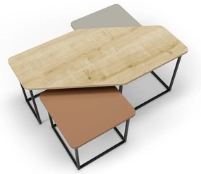 Stoliki zestaw 3 szt. 60x111,5 cm Zoya – Marckeric