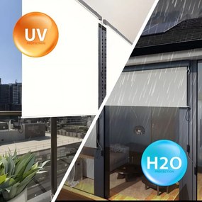 Roleta pionowa zwijana AW-038 - markiza na okno, drzwi balkonowe, tarasowe, beżowa