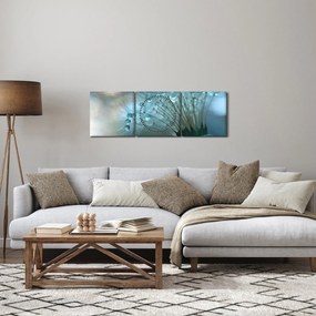Obraz - Dmuchawiec - nafta (z zegarem) (90x30 cm)