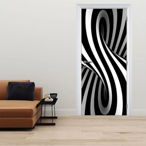Fototapeta na drzwi - Abstrakcja z paskami zebry (95x205cm)