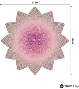Naklejki na ścianę - Mandala brązowo - różowa
