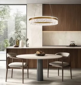 Złota lampa wisząca w stylu glamour - M099-Lutoni