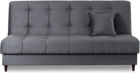 Sofa z Funkcją Spania LIMA Rozkładana Wersalka Dwuosobowa Szara Nowoczesna do Salonu