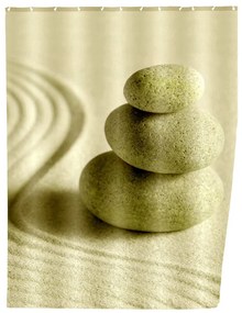 Zasłona prysznicowa Sand and Stone, tekstylna, 180x200 cm, WENKO