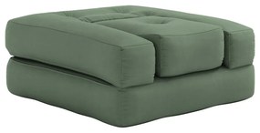 Rozkładany fotel z zielonym obiciem Karup Design Cube Olive Green