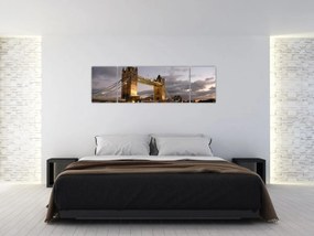 Obraz - Tower Bridge nocą (170x50 cm)