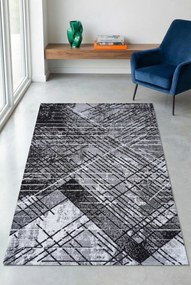 Szary prostokątny nowoczesny dywan F5-M50