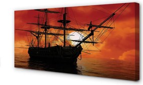 Obraz drukowany na płótnie Statek w Pełnym Słońcu