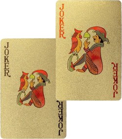 Karty pokerowe plastikowe - złote