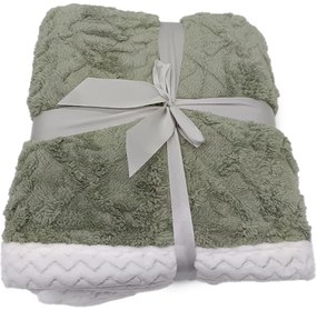 Kocyk z owczej wełny Island olivia, 150 x 200 cm