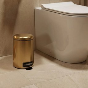 Kosz łazienkowy STEG z wolno opadającą pokrywą, wyciągany pojemnik, 3 l