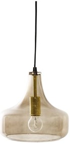 Brązowa lampa wisząca ze szklanym kloszem ø 25,5 cm Yuser – Bloomingville