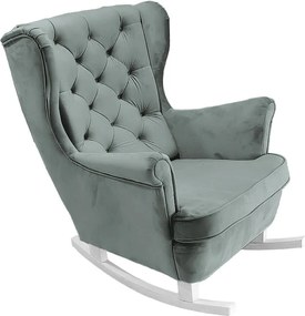 Fotel Relax z Tapicerowanym Siedzeniem i Podłokietnikami, Fotel TV 102x81x95cm Popiel_29857