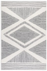 Dywan dwustronny zewnętrzny Gemini romby szaro-kremowy 80 cm x 150 cm