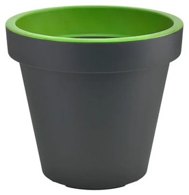 Szaro-zielona doniczka Gardenico Metro Twist, ø 29,5 cm