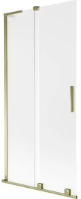Mexen Velar L parawan nawannowy 2-skrzydłowy rozsuwany 95 x 150 cm, szron, złoty - 896-095-003-31-50