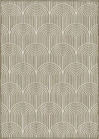 Dywan zewnętrzny dwustronny Pangli brązowo-kremowy 80 cm x 150 cm