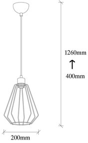 Czarna metalowa lampa wisząca Opviq lights Mando
