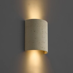 Lampa ścienna Japandi beżowa 2-punktowa - Travi