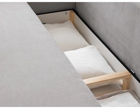 Beżowa rozkładana sofa ze schowkiem 231 cm Elen – Micadoni