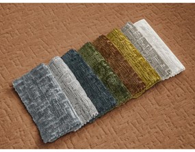 Ceglasta rozkładana sofa z tkaniny szenilowej 228 cm Neyo – Bobochic Paris