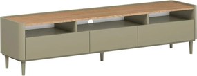 Szafka RTV Elivo 200 cm na nóżkach - eukaliptus / dąb baltic dune